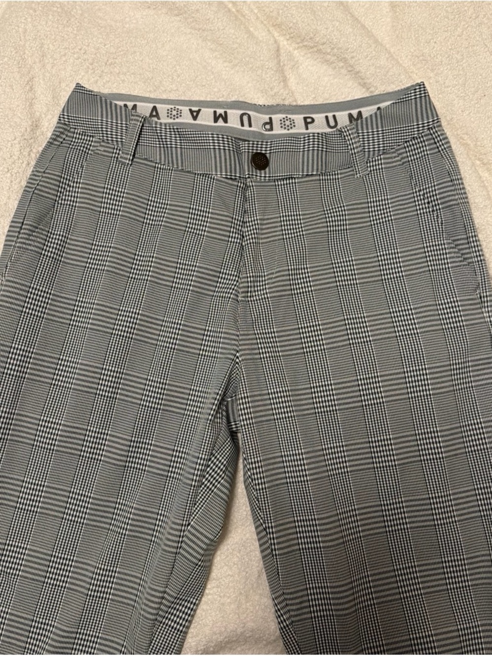 Puma Men’s Navy & White Glen Plaid Golf Pants